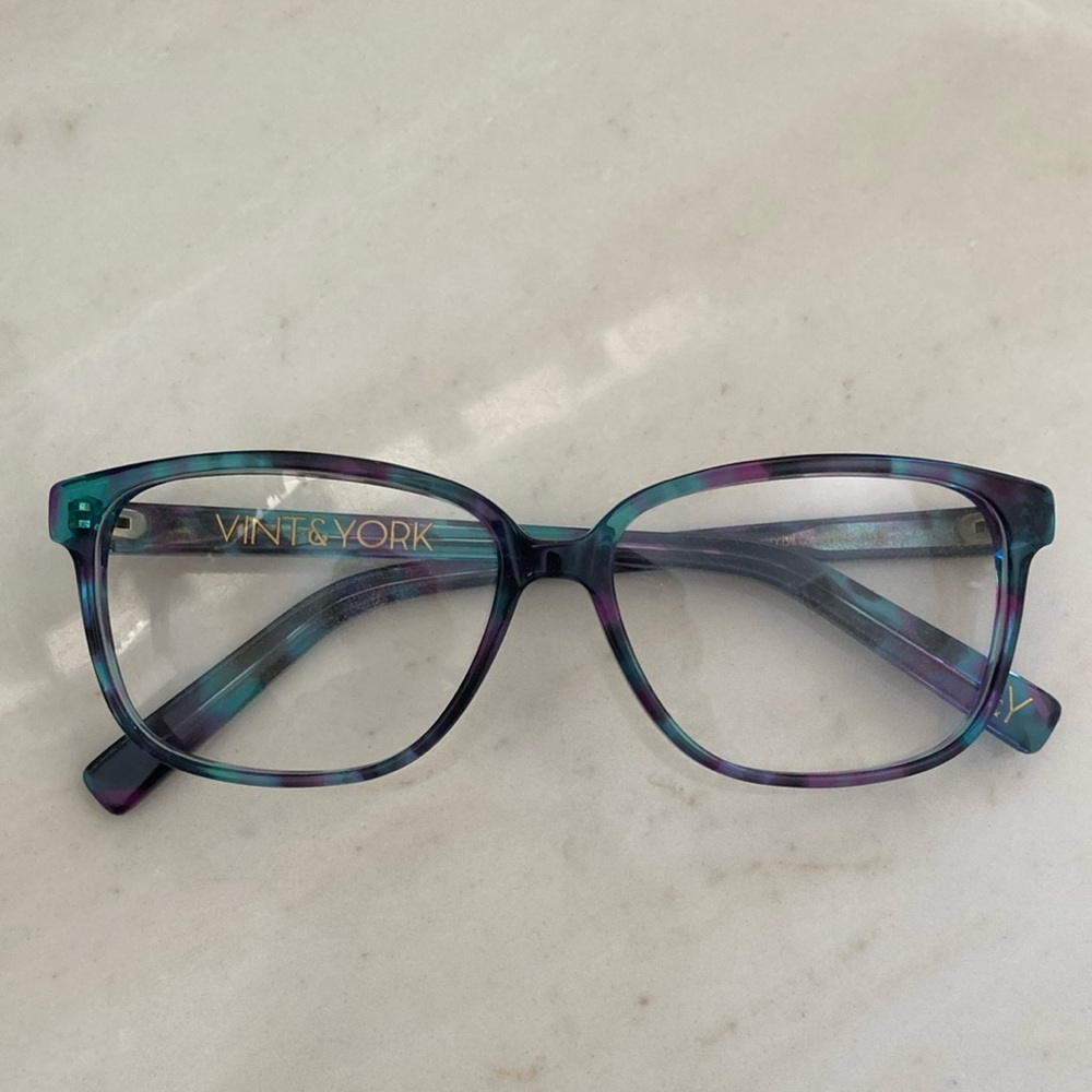 Blue and Purple EyeGlasses with Gradient Frame